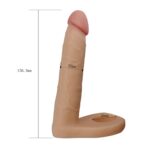 Analne gumowe dildo penis z otworem na penisa 16cm - obrazek 7
