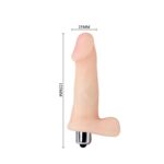 Dildo realistyczny wygląd penis z jądrami 12,5 cm - obrazek 5