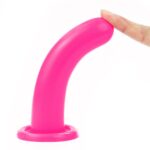 Silikonowe dildo do strap-ona sex analny różowe - obrazek 6