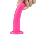 Silikonowe dildo do strap-ona sex analny różowe - obrazek 7