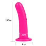 Silikonowe dildo do strap-ona sex analny różowe - obrazek 9