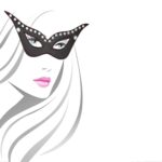 Czarna maska do sado maso BDSM z czerwona wstążką - obrazek 10