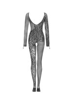 Bodystocking wężowy wzór seks otwarty krok S/M/L - obrazek 7