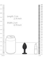 Korek analny z kryształkiem plug silikonowy sex - obrazek 7