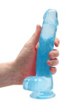 Dildo gumowe silikonowe żylaste z przyssawką 21 cm - obrazek 5