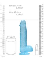 Dildo gumowe silikonowe żylaste z przyssawką 21 cm - obrazek 8