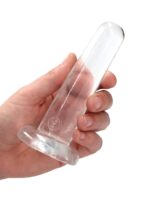 Małe gładkie przezroczyste dildo przyssawka 13,5cm - obrazek 4