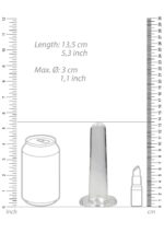 Małe gładkie przezroczyste dildo przyssawka 13,5cm - obrazek 6