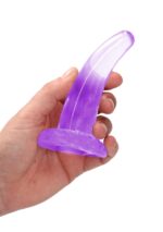Dildo zakrzywione fiolet z mocną przyssawką 12 cm - obrazek 4