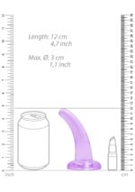 Dildo zakrzywione fiolet z mocną przyssawką 12 cm - obrazek 6