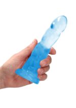 Dildo niebieskie spiralne z mocną przyssawką 18 cm - obrazek 4