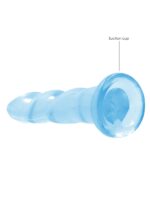 Dildo niebieskie spiralne z mocną przyssawką 18 cm - obrazek 5