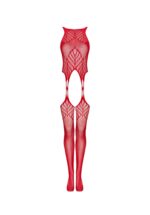 Koronkowe bodystocking erotyczny czerwone XL/XXL - obrazek 9