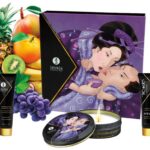Zestaw świeca olejek żel do masażu Shunga exotic